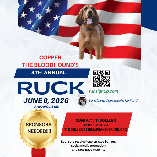 "Copper the Bloodhound's K9 Mile RUCK/Walk" Benefitting Chesapeake K9 Fund