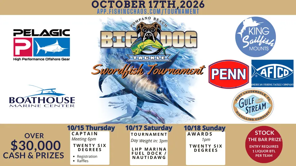 2026 Big Dog Tackle Swordfish Battle Tournament
