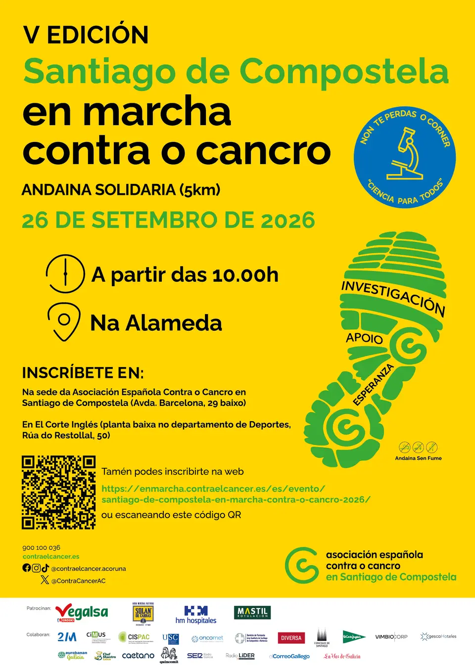 Santiago de Compostela En marcha Contra o Cancro 2026